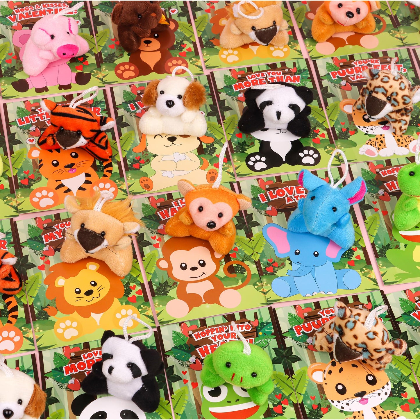 NAWITDA 24-Pack Valentines Day Gift for Kids – Plush Toys & Cards