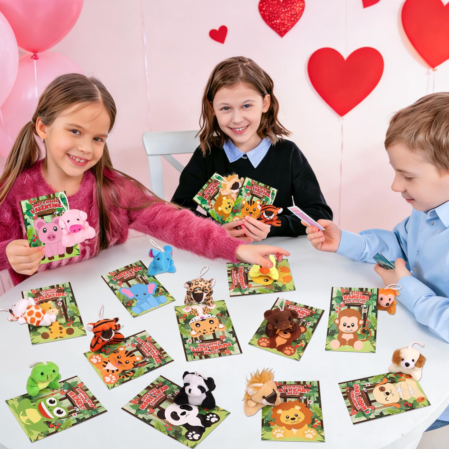 NAWITDA 24-Pack Valentines Day Gift for Kids – Plush Toys & Cards