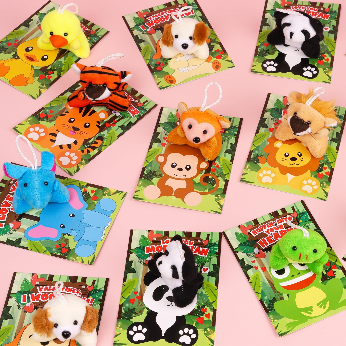 NAWITDA 24-Pack Valentines Day Gift for Kids – Plush Toys & Cards