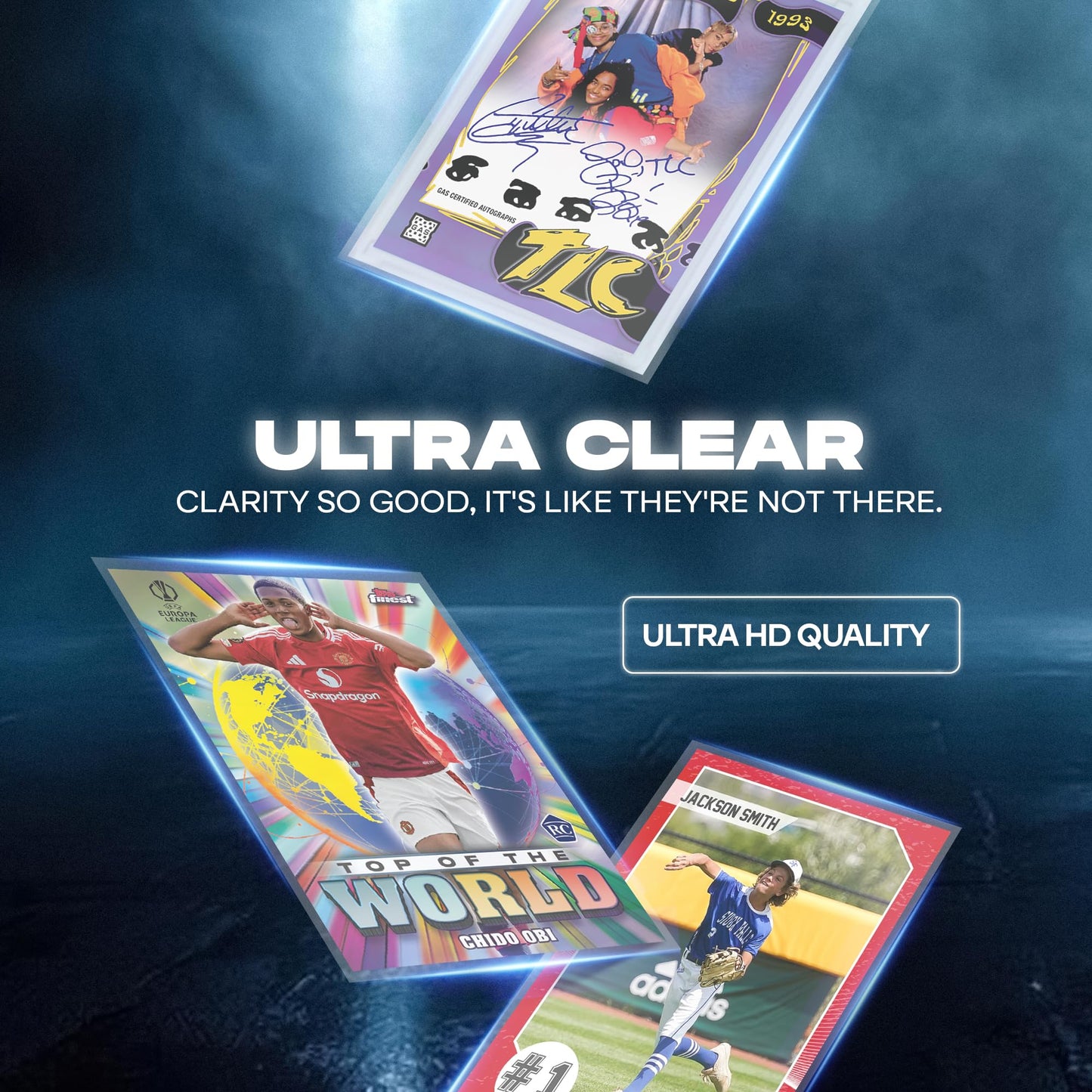 Naxlif Clear Card Protector Sleeves – 100 Count, 15x8.5-Inch Durable PP Card Cases for Baseball, Football, Basketball & Collectible Cards