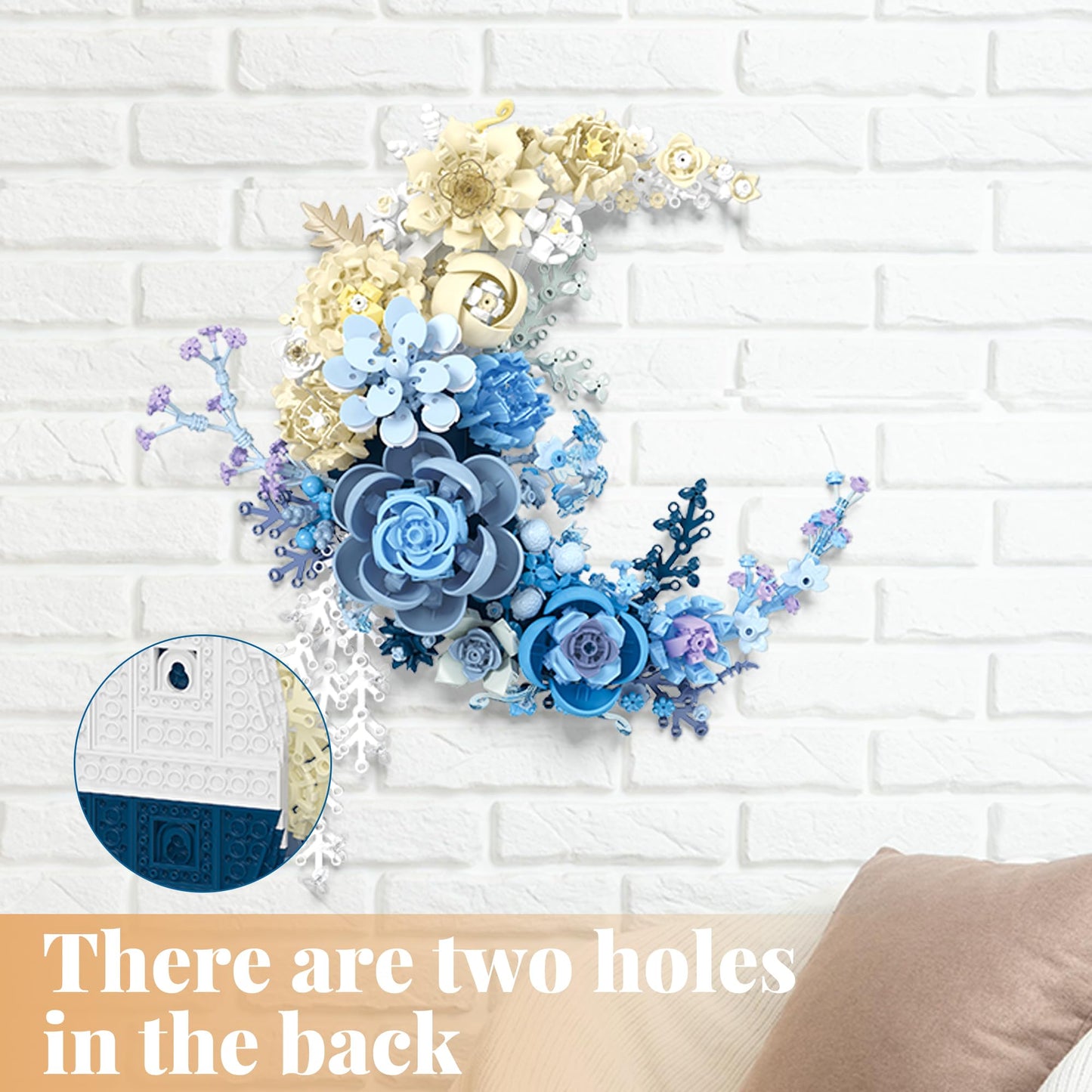 Nayihoop Moon Flower Building Set – 934-Piece Botanical Wall Decor Kit