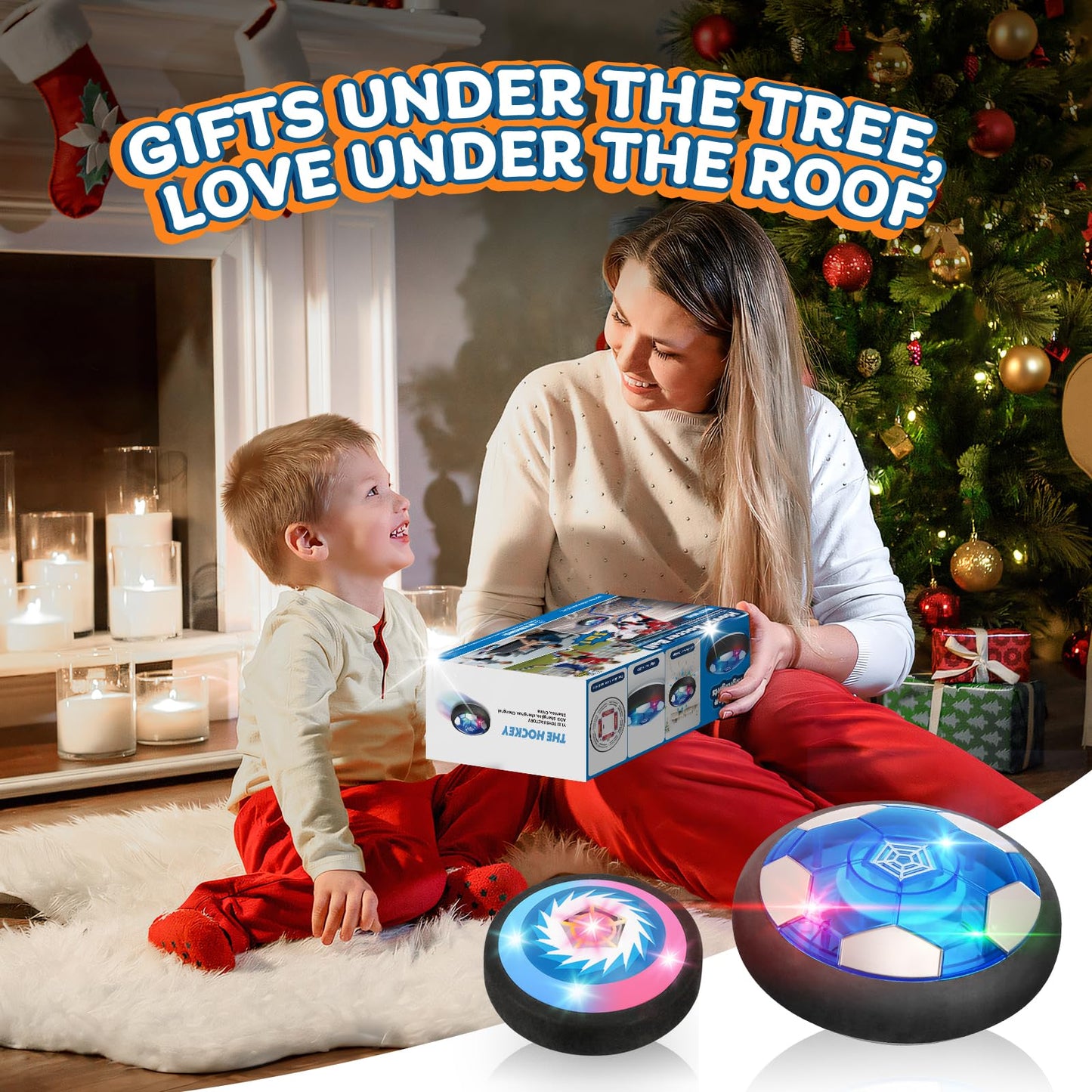 Nazano 3-in-1 Hover Soccer Ball Set with LED Lights | Indoor & Outdoor Kids Sports Toy
