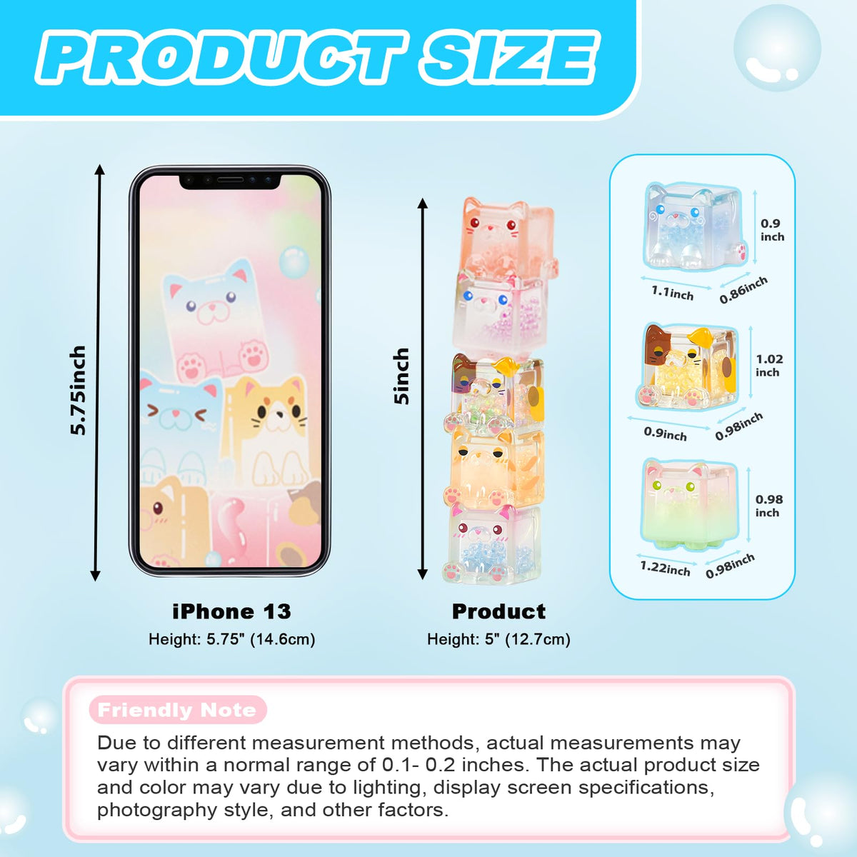 Glow in the Dark Square Cat Blind Box – 5 Figures per Box | NBBRDDN Collectible Toys
