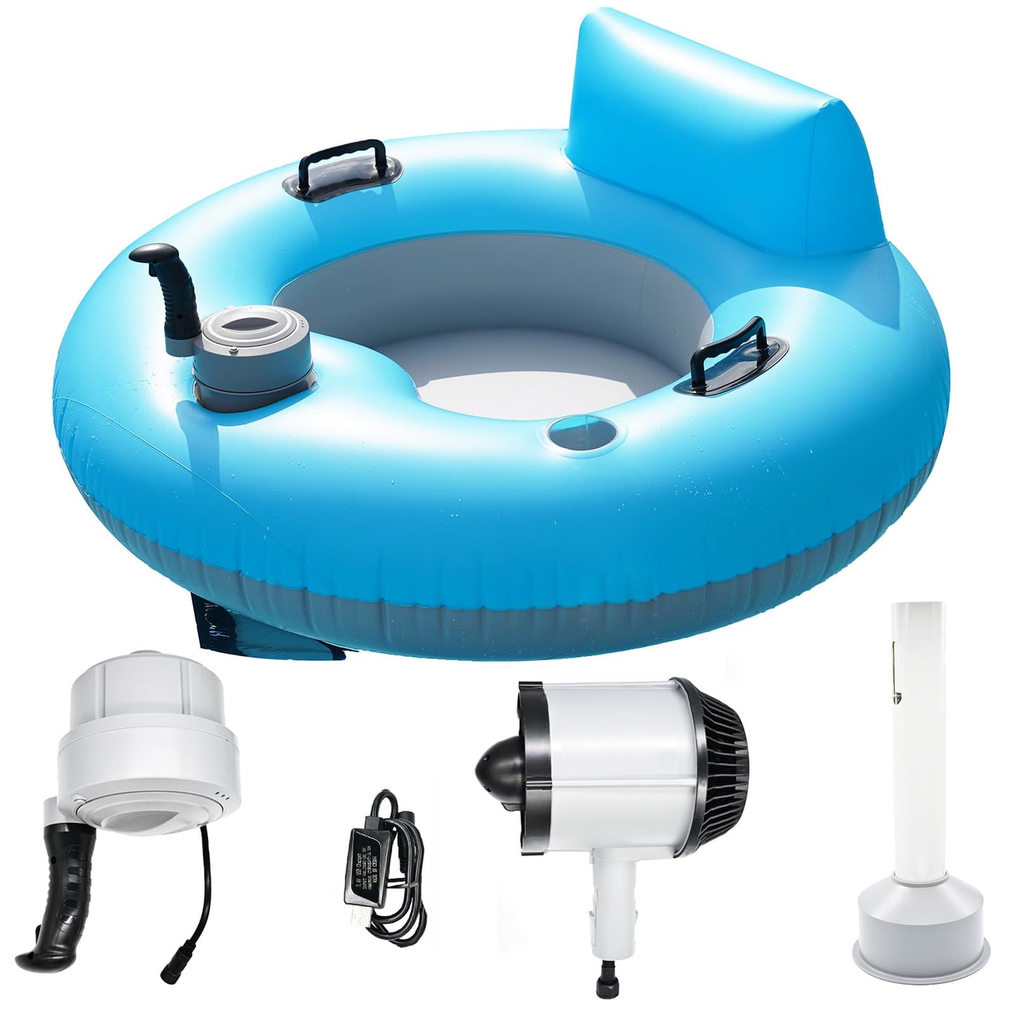 NBJIALIN Inflatable River Tube Float with Backrest – Heavy-Duty Motorized River Run