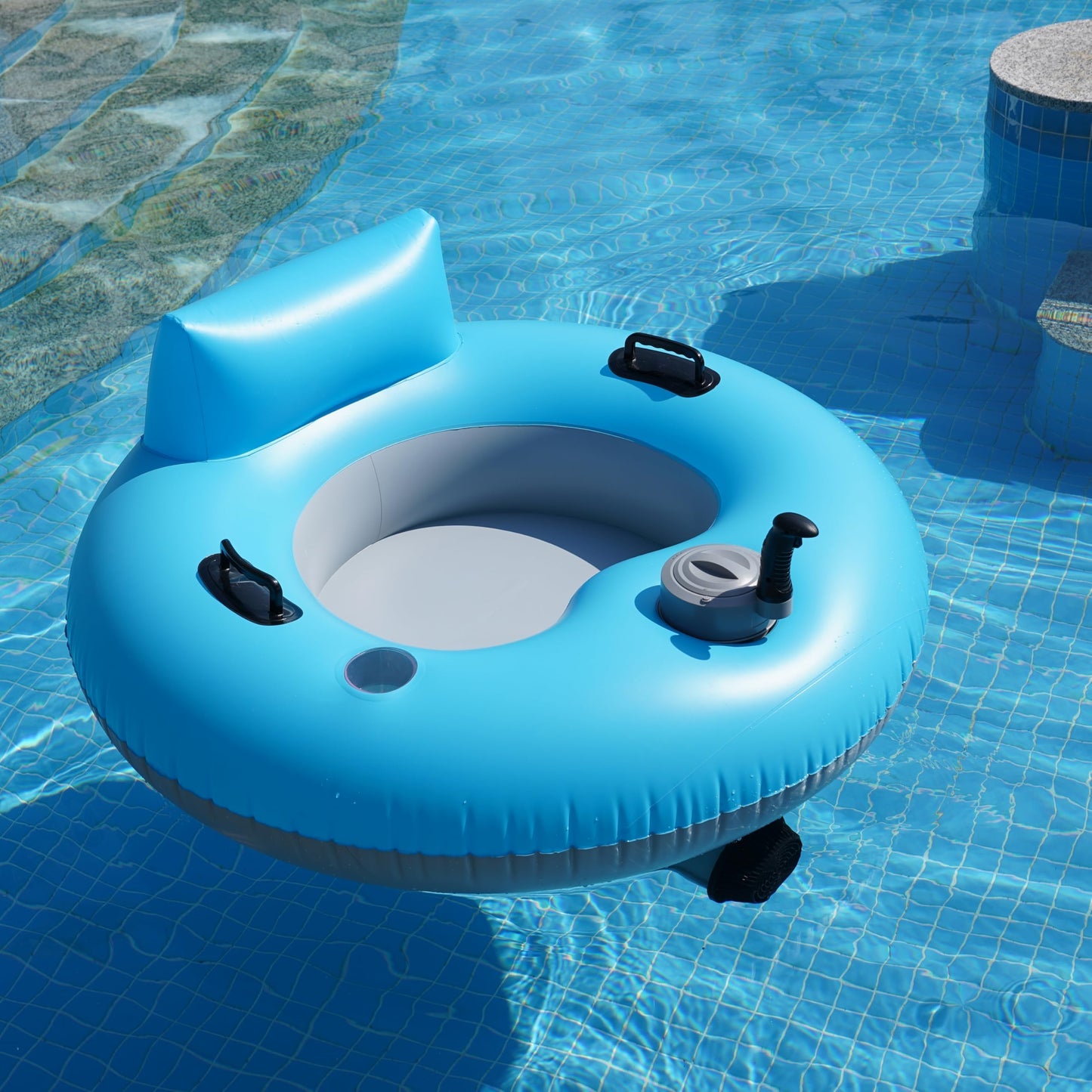 NBJIALIN Inflatable River Tube Float with Backrest – Heavy-Duty Motorized River Run