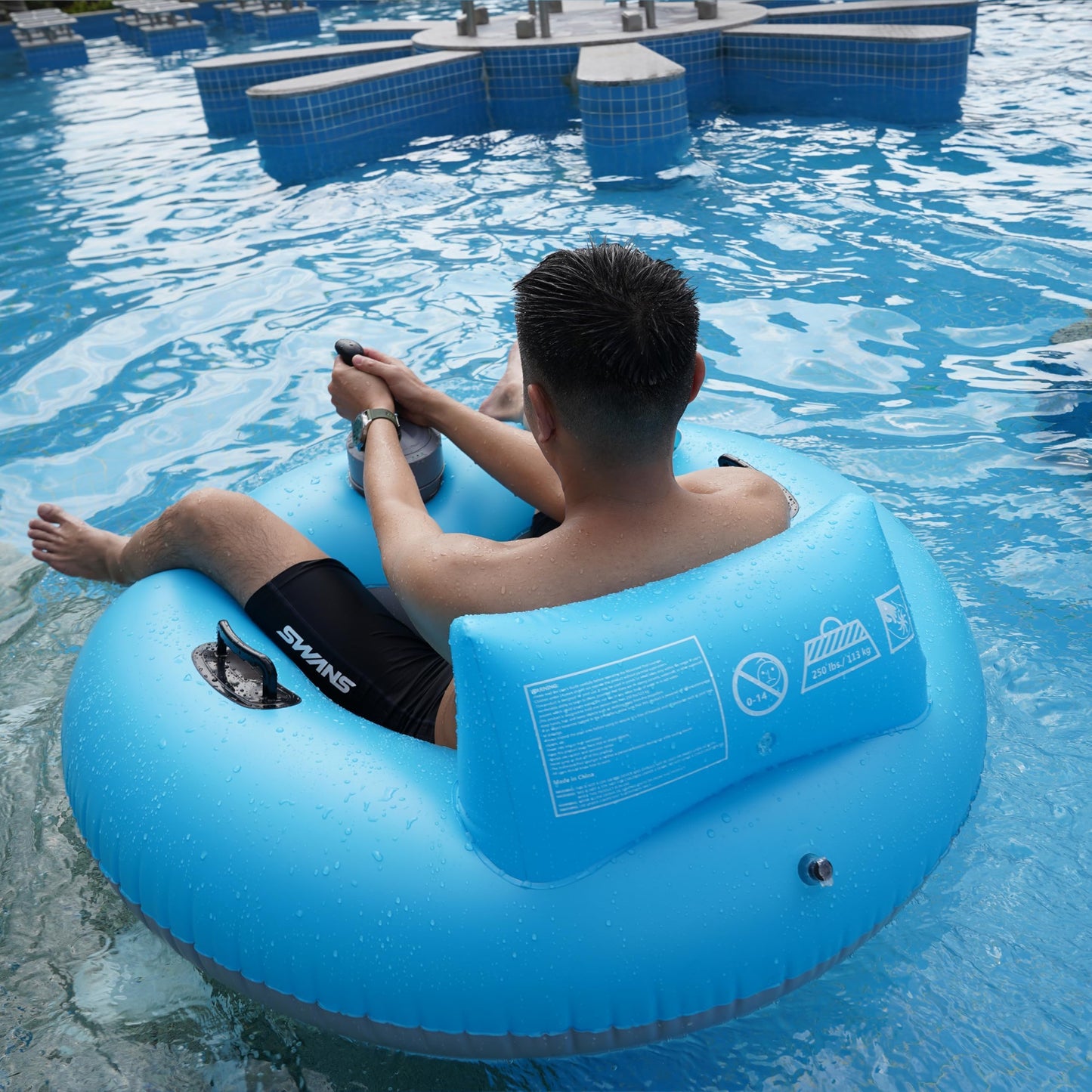 NBJIALIN Inflatable River Tube Float with Backrest – Heavy-Duty Motorized River Run