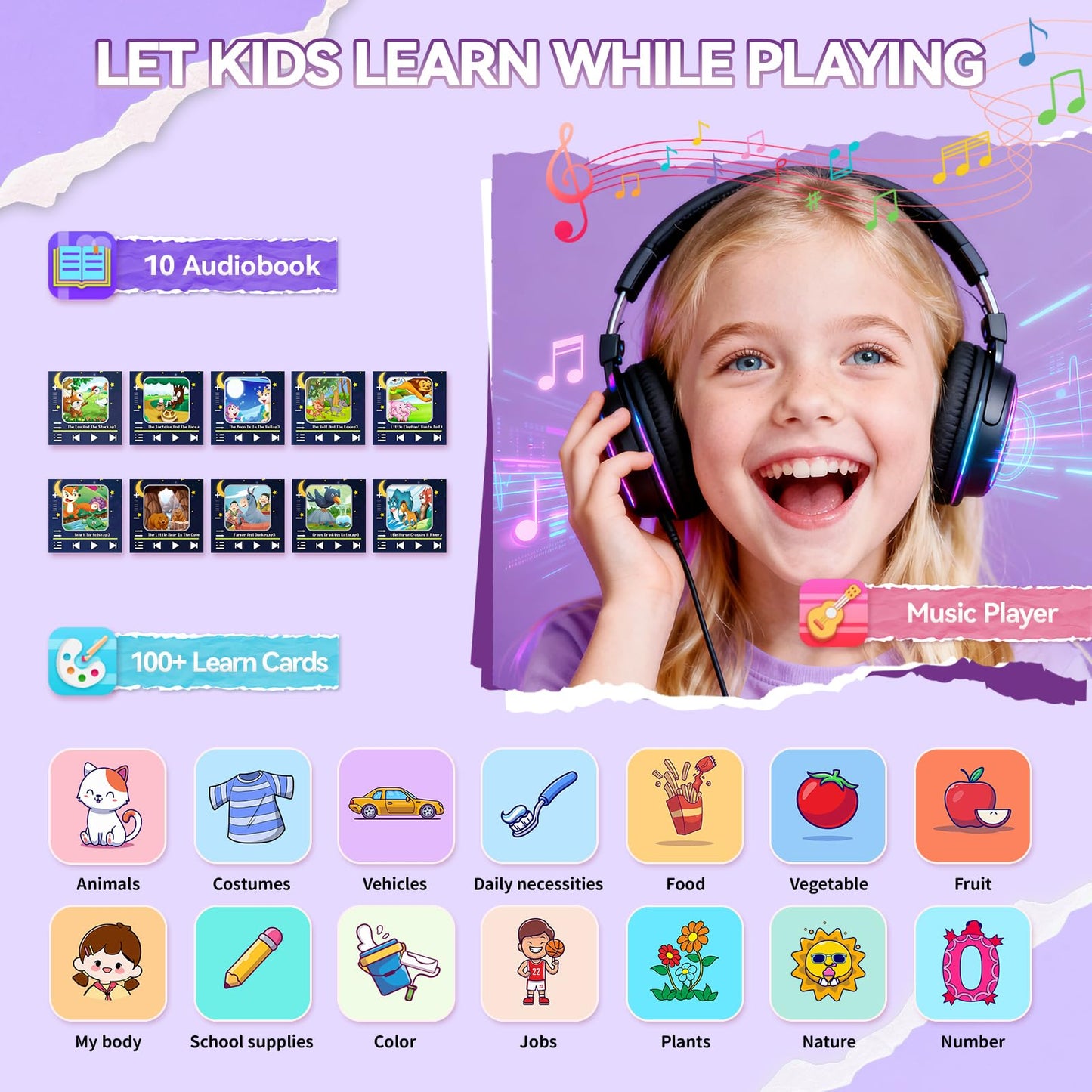 NBKLS Kids Smart Watch for Girls | Ages 5-9, 26 Puzzle Games, Pedometer & Learning Cards