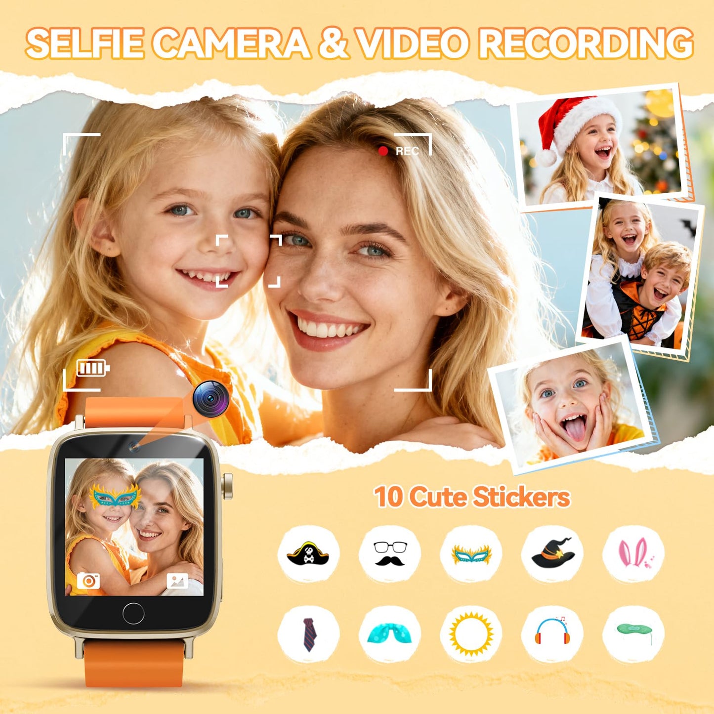 NBKLS Kids Smart Watch for Girls & Boys 4–12 — 26 Games, Camera, Music & Pedometer