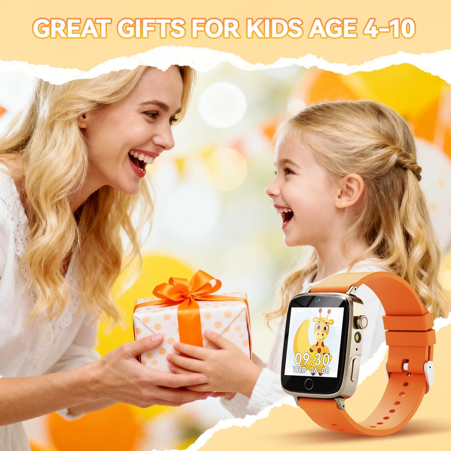 NBKLS Kids Smart Watch for Girls & Boys 4–12 — 26 Games, Camera, Music & Pedometer