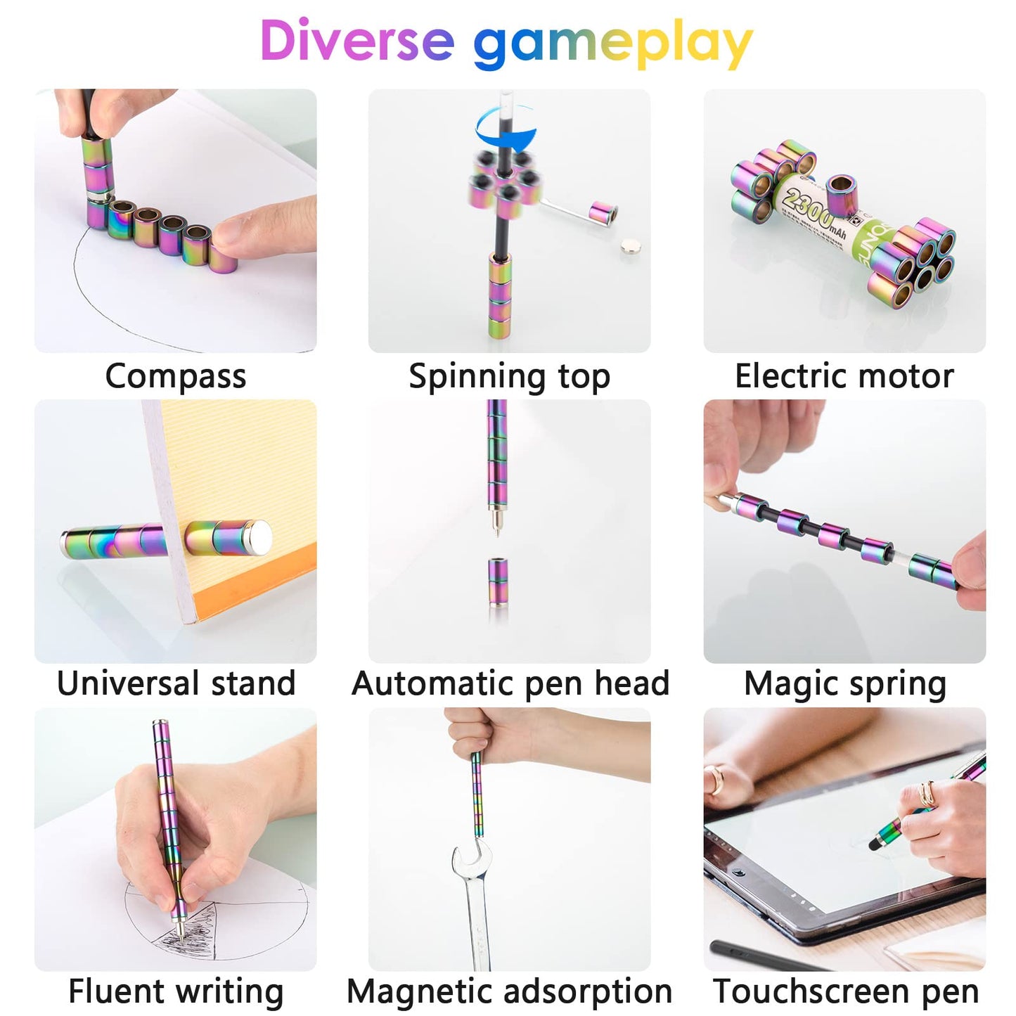 NBZXSYMAG Fidget Pen – Magnetic Toy Pen for Desk Play, Creative DIY & Gift Ideas