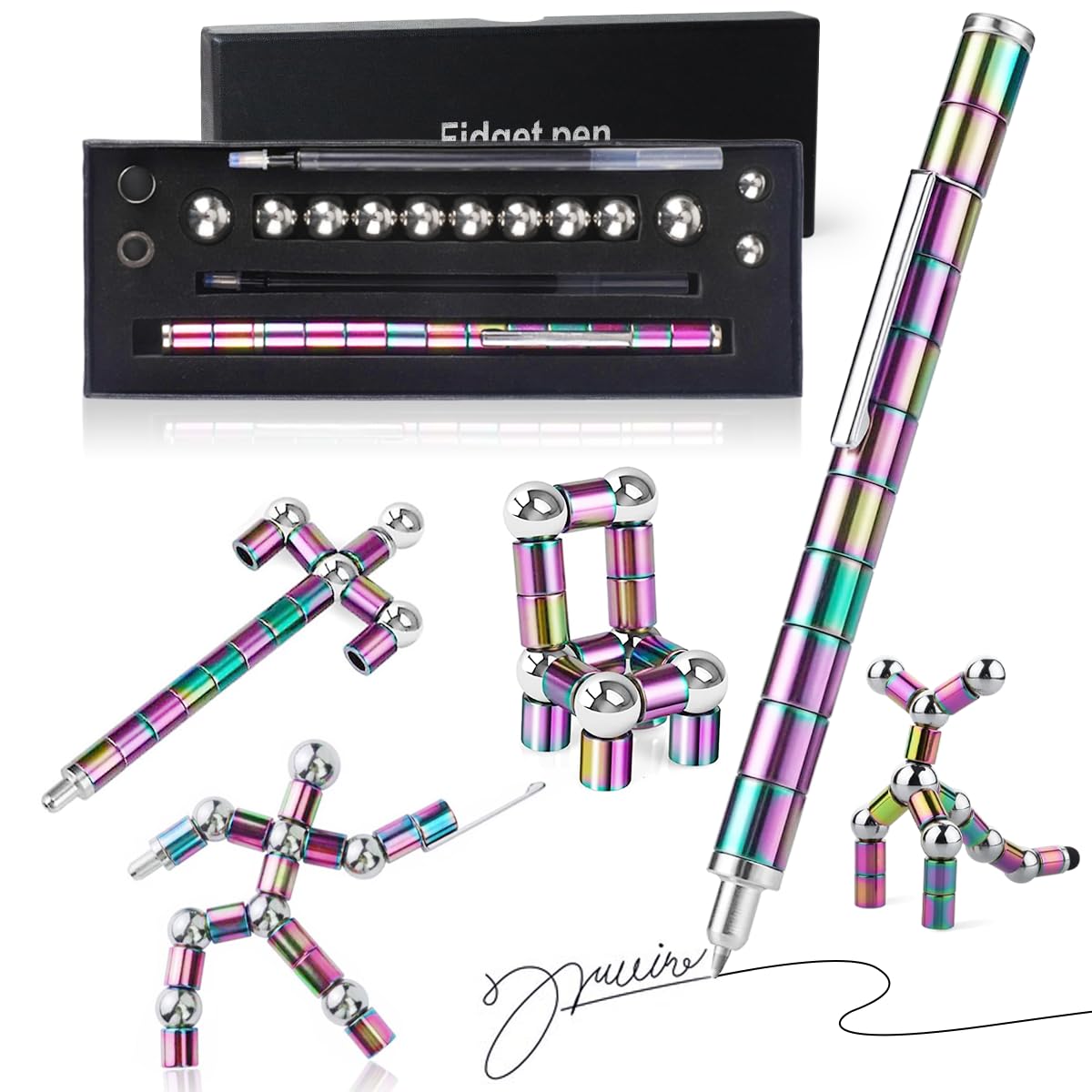NBZXSYMAG Fidget Pen – Magnetic Toy Pen for Desk Play, Creative DIY & Gift Ideas