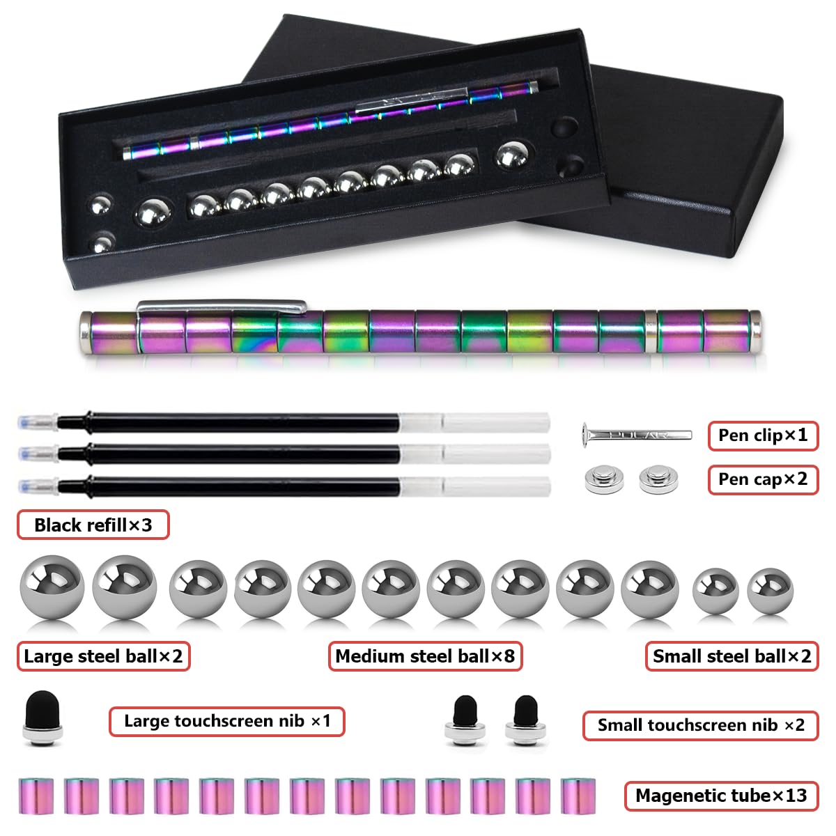 NBZXSYMAG Fidget Pen – Magnetic Toy Pen for Desk Play, Creative DIY & Gift Ideas