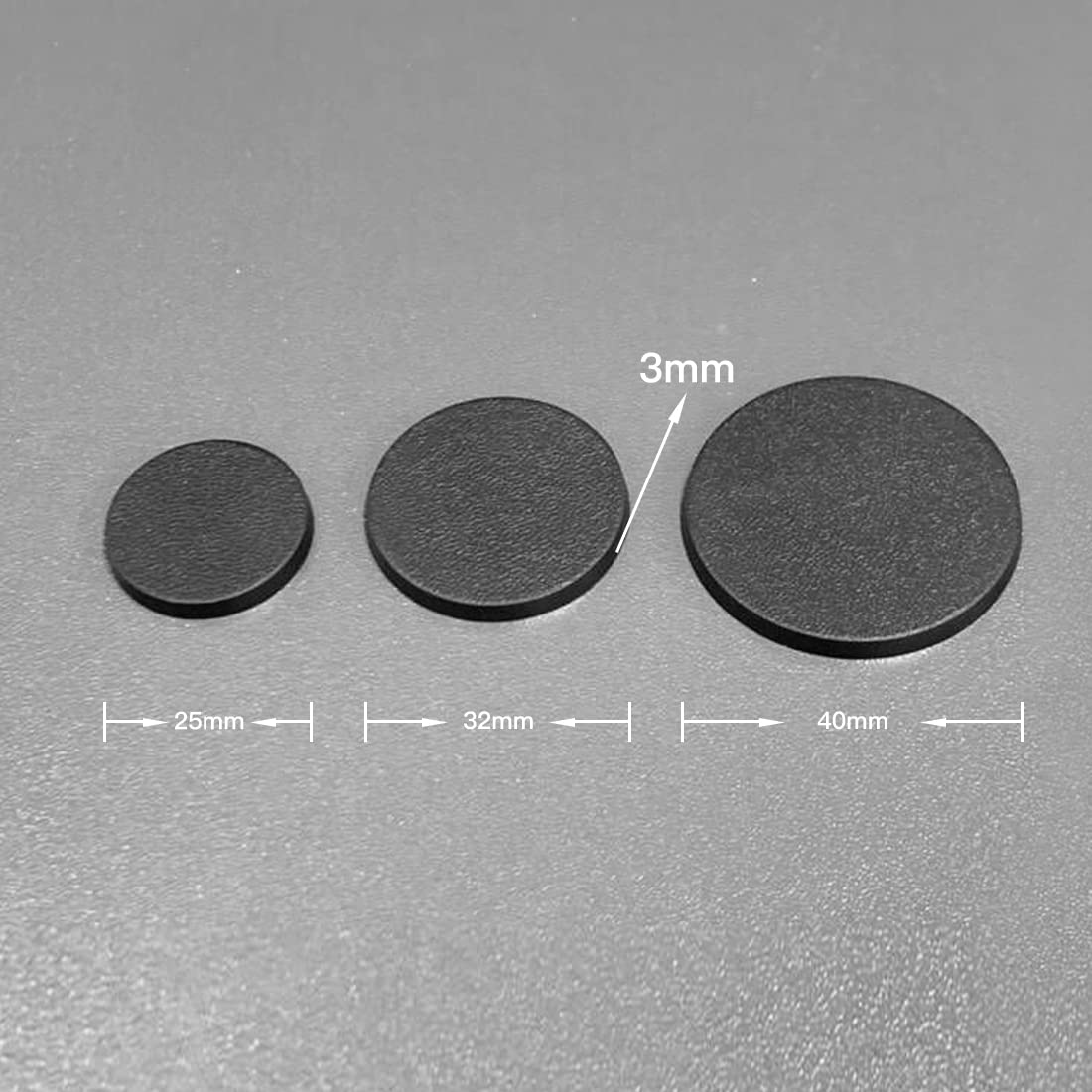 NC EBCO 50Pcs Mix Round Bases – 25mm, 32mm & 40mm for Miniatures