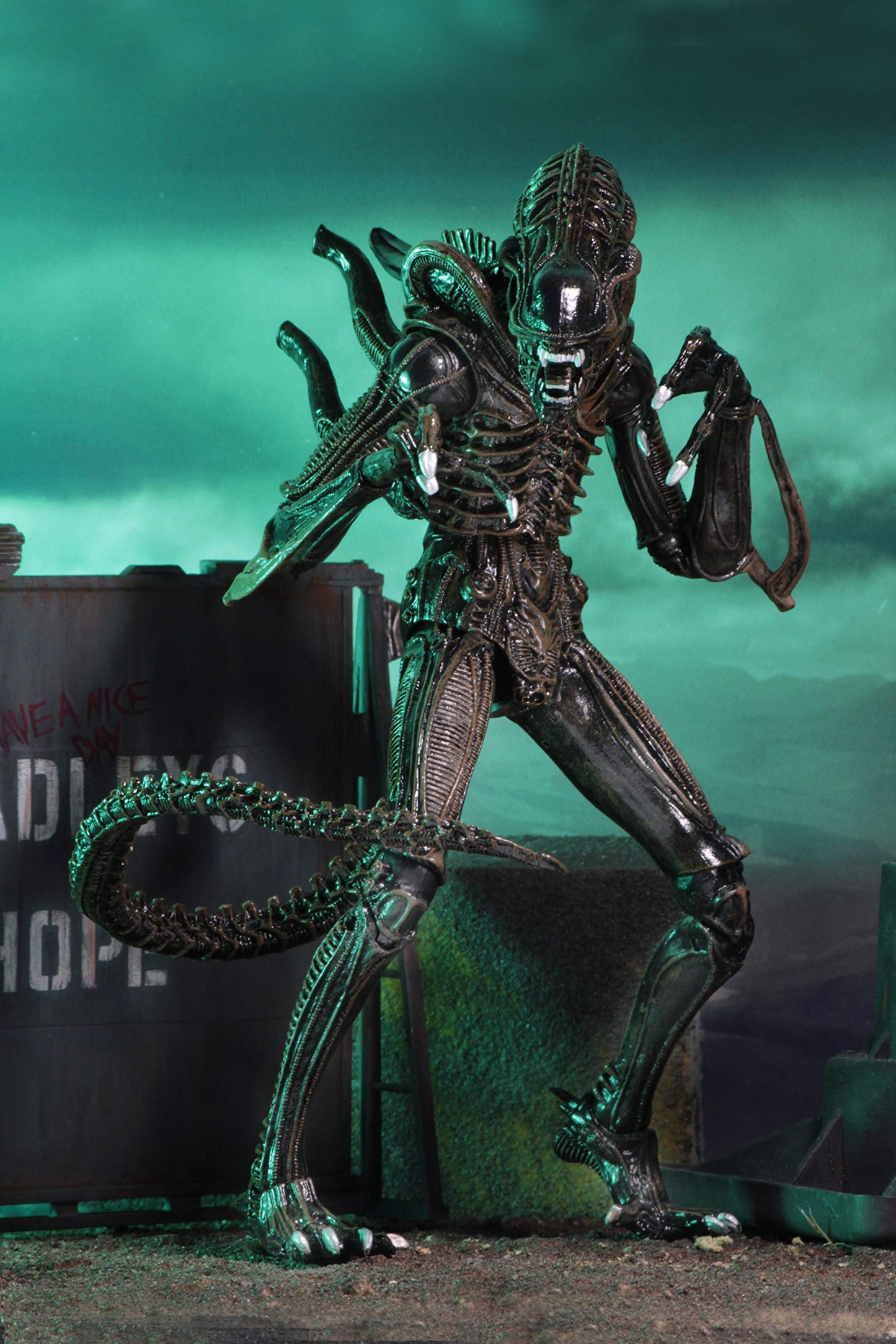 NECA Alien Ultimate Warrior Brown Alien 7-Inch Scale Action Figure (1986) | 9+ in Tall, 30+ Points Articulation