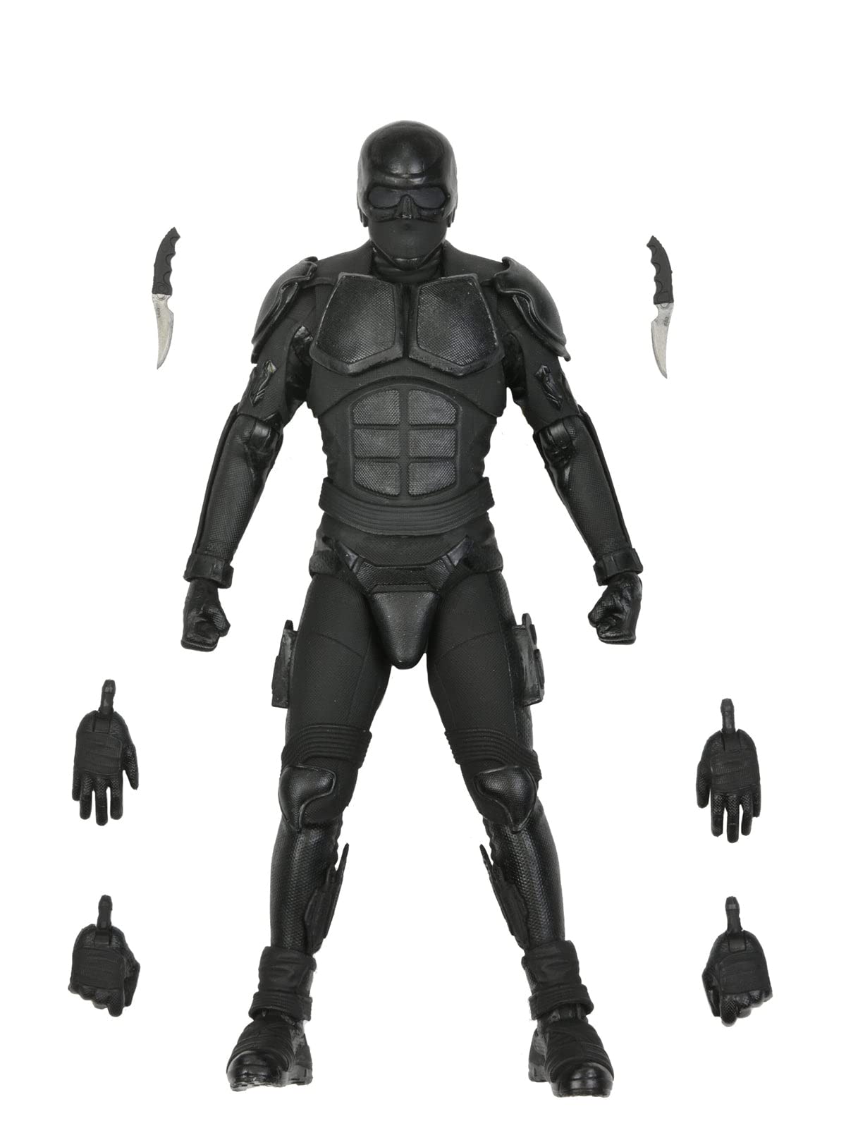 NECA The Boys Black Noir 7in Figure – Collectible Articulated Figure with Interchangeable Hands