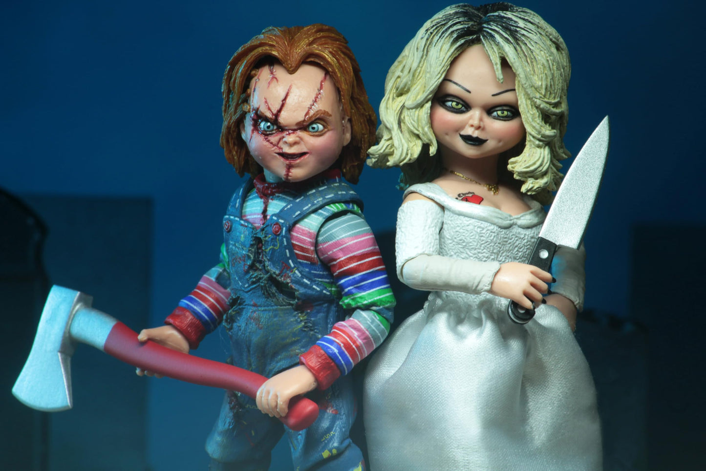 NECA Bride of Chucky 7-Inch Scale Action Figure 2-Pack | Ultimate Chucky & Tiffany