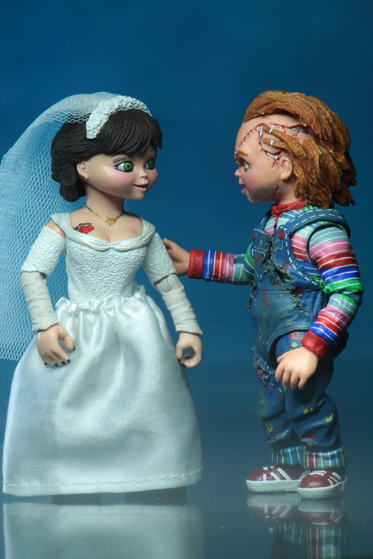 NECA Bride of Chucky 7-Inch Scale Action Figure 2-Pack | Ultimate Chucky & Tiffany