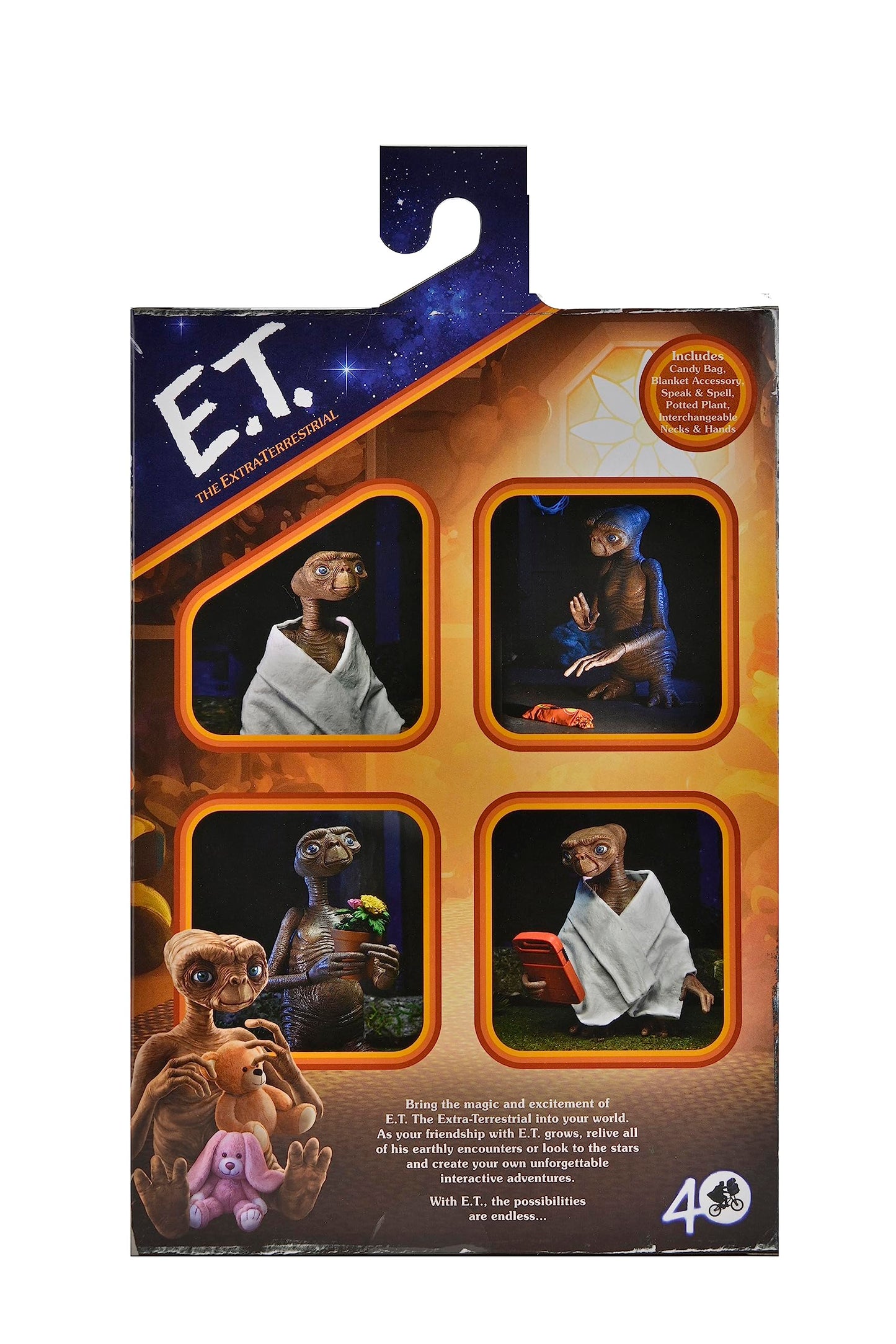 NECA E.T. 40th Anniversary Ultimate 7-Inch Action Figure | Collectible Set
