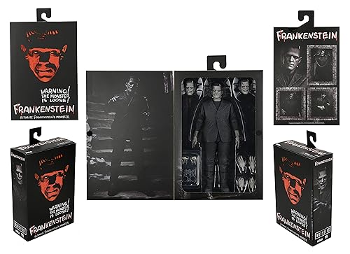 NECA Universal Monsters Ultimate Frankenstein's Monster (Black & White) – 7” Scale Action Figure