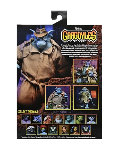 NECA Gargoyles Detective Broadway Silver Falcon – 1:7 Scale Figure (Closed Wings)