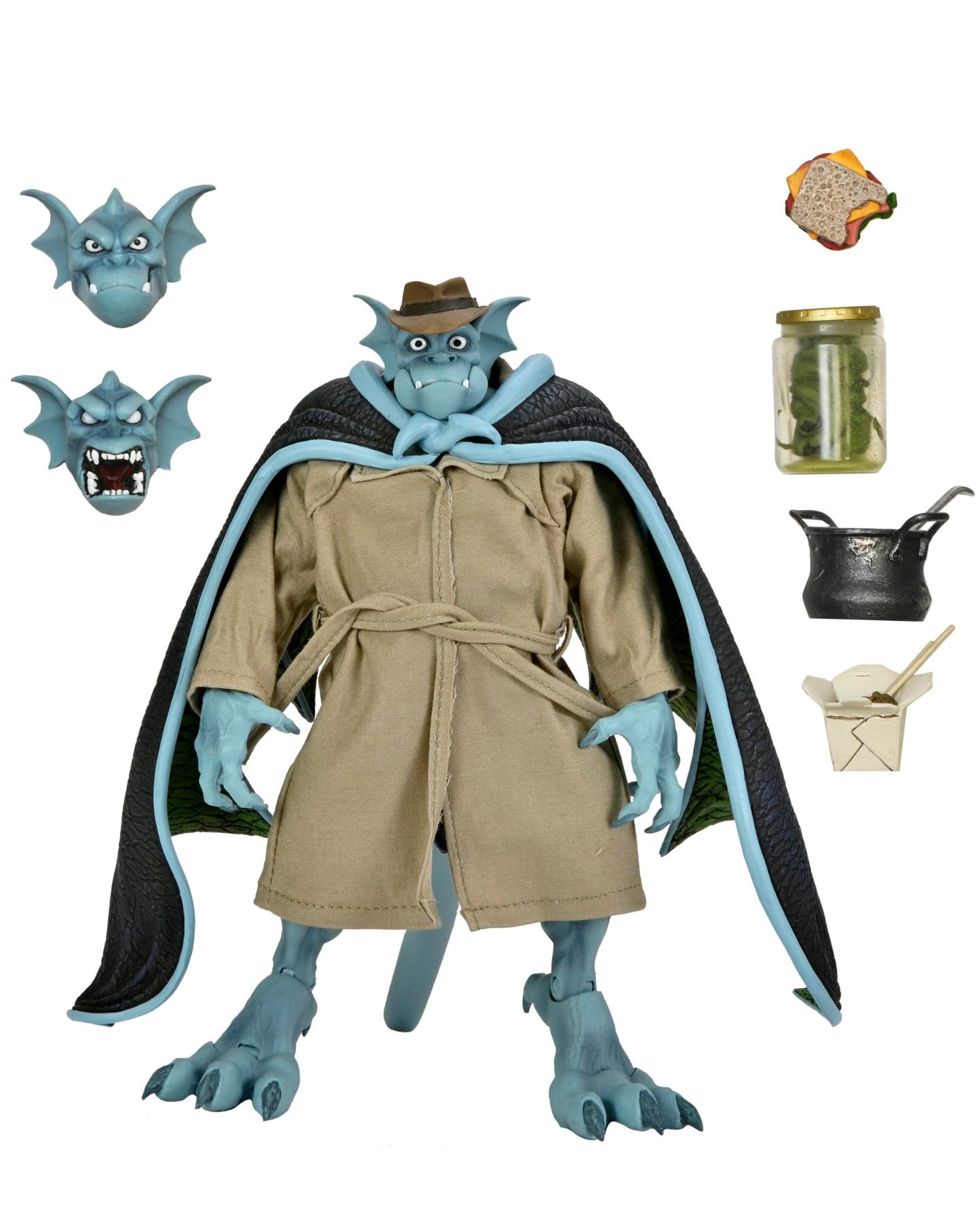 NECA Gargoyles Detective Broadway Silver Falcon – 1:7 Scale Figure (Closed Wings)