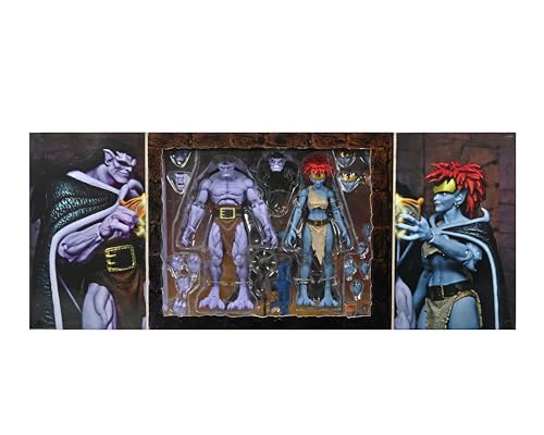 NECA Gargoyles Goliath and Demona 7-Inch Collectible 2-Pack – Deluxe Gatefold Box