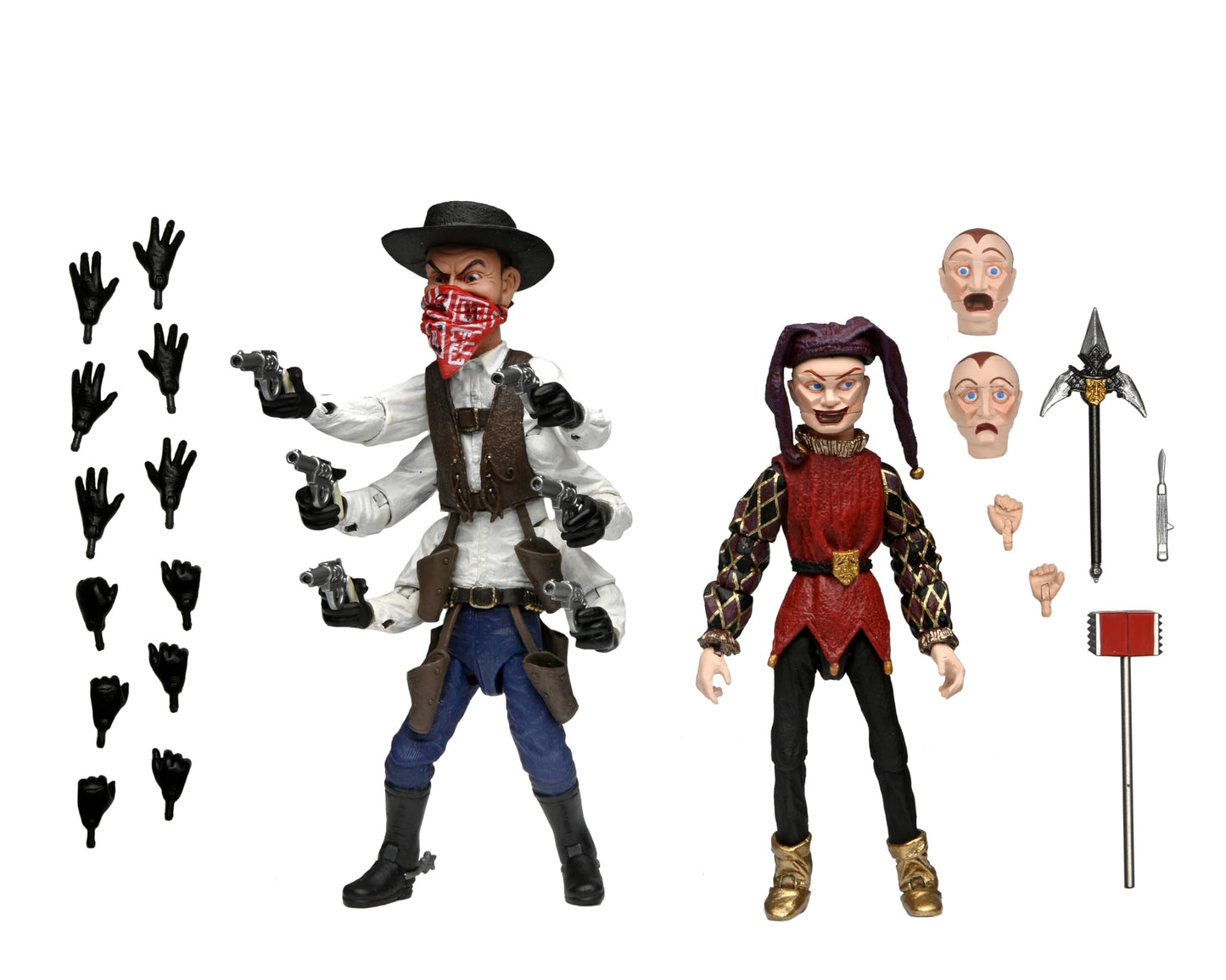 NECA Puppet Master 7-inch Scale Action Figure – Ultimate Six-Shooter & Jester 2-Pack