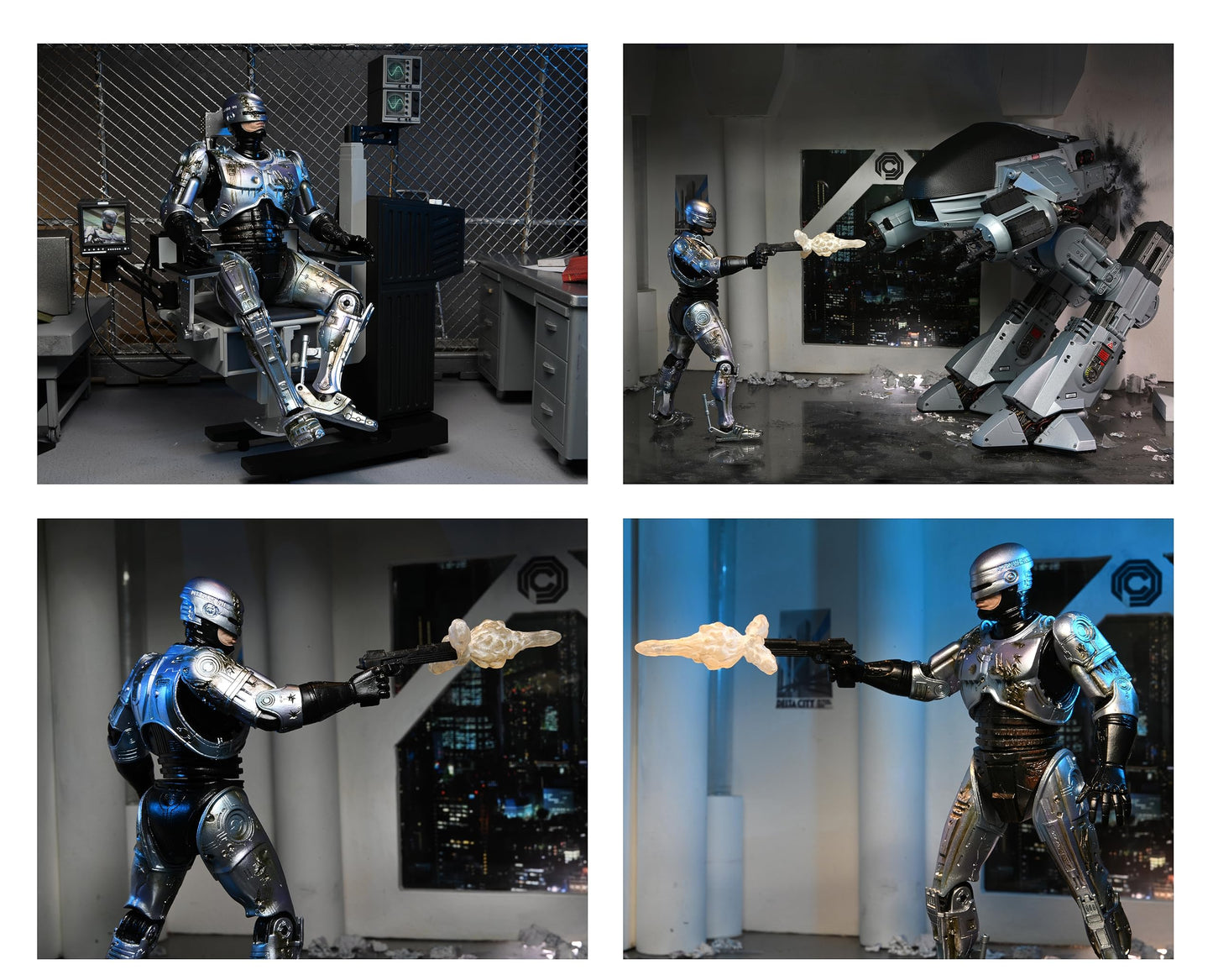 NECA Robocop Battle-Damaged Ultimate 7-Inch Figure with Chair – Collectible Display