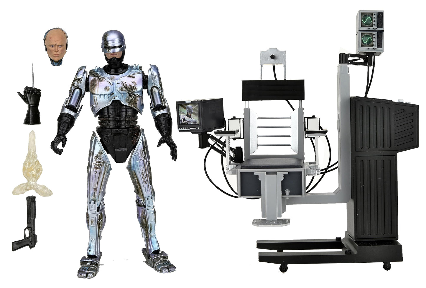 NECA Robocop Battle-Damaged Ultimate 7-Inch Figure with Chair – Collectible Display