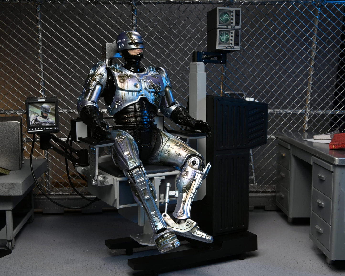 NECA Robocop Battle-Damaged Ultimate 7-Inch Figure with Chair – Collectible Display