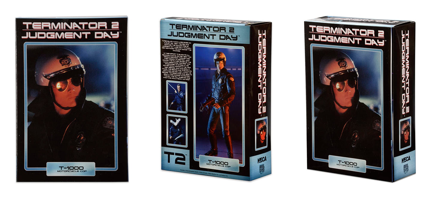 NECA Ultimate T-1000 Motorcycle Cop Terminator Figure – 7-Inch Scale