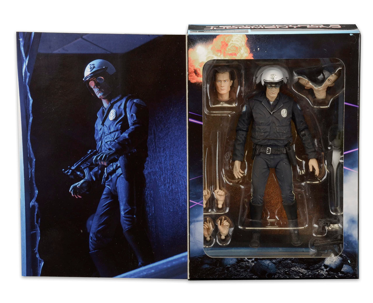 NECA Ultimate T-1000 Motorcycle Cop Terminator Figure – 7-Inch Scale