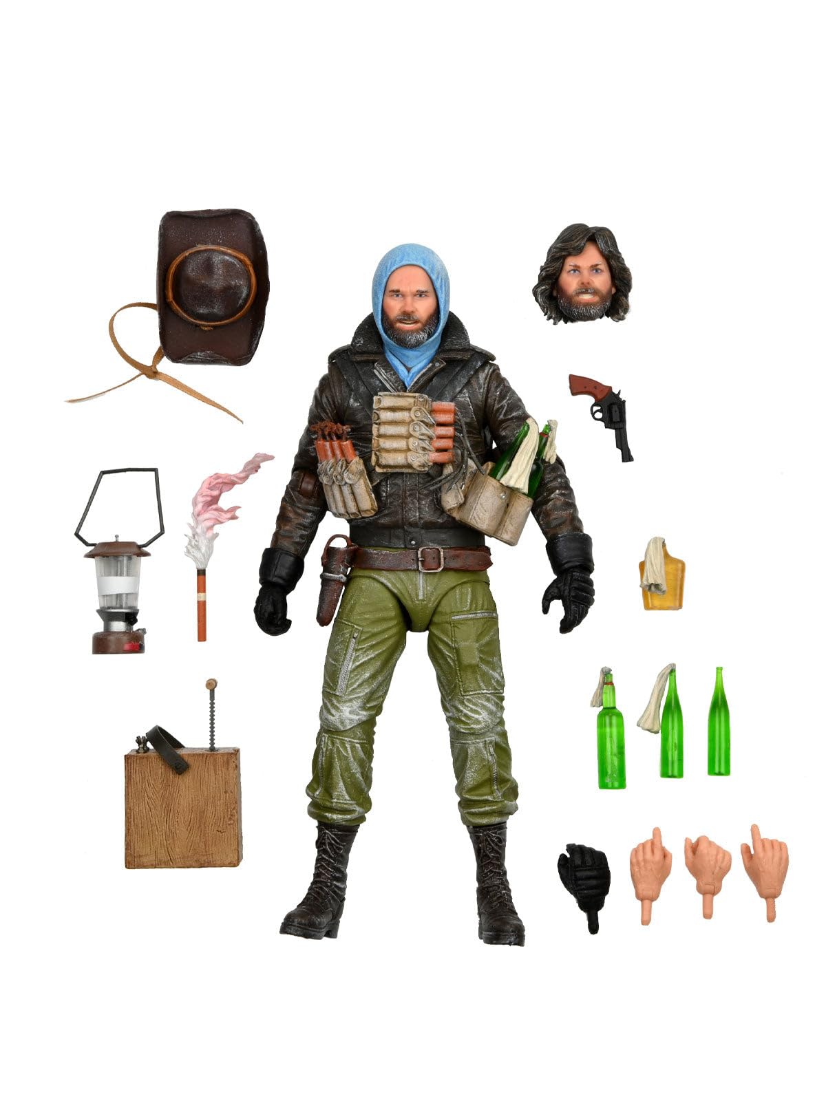 NECA The Thing ULT MacReady 7-Inch Action Figure with Interchangeable Heads and Accessories
