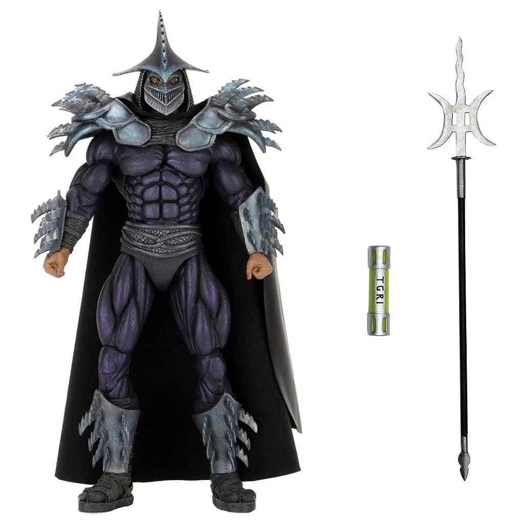 NECA TMNT 7-Inch Super Shredder Shadow Master Action Figure – 8+ Inch Tall, Metallic Finish