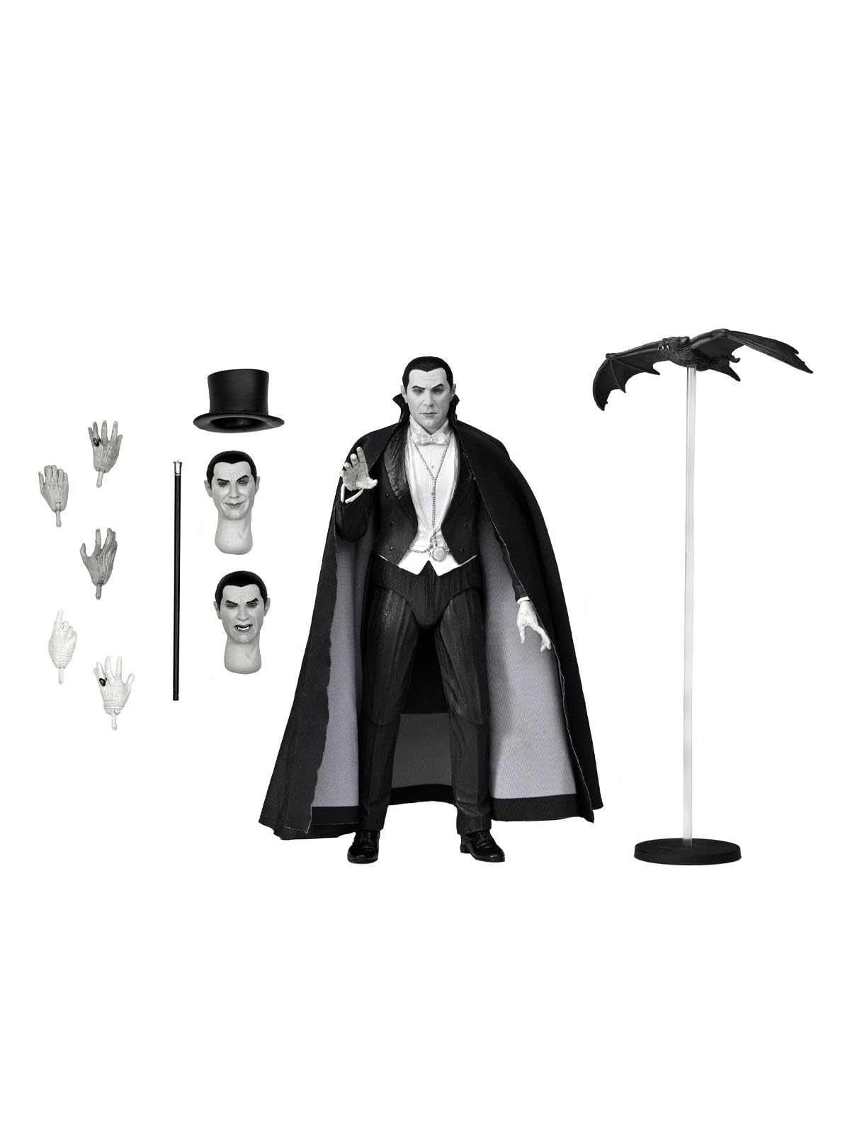 NECA Universal Monsters Dracula Carfax Abbey Ultimate 7-Inch Action Figure – Black and White Edition