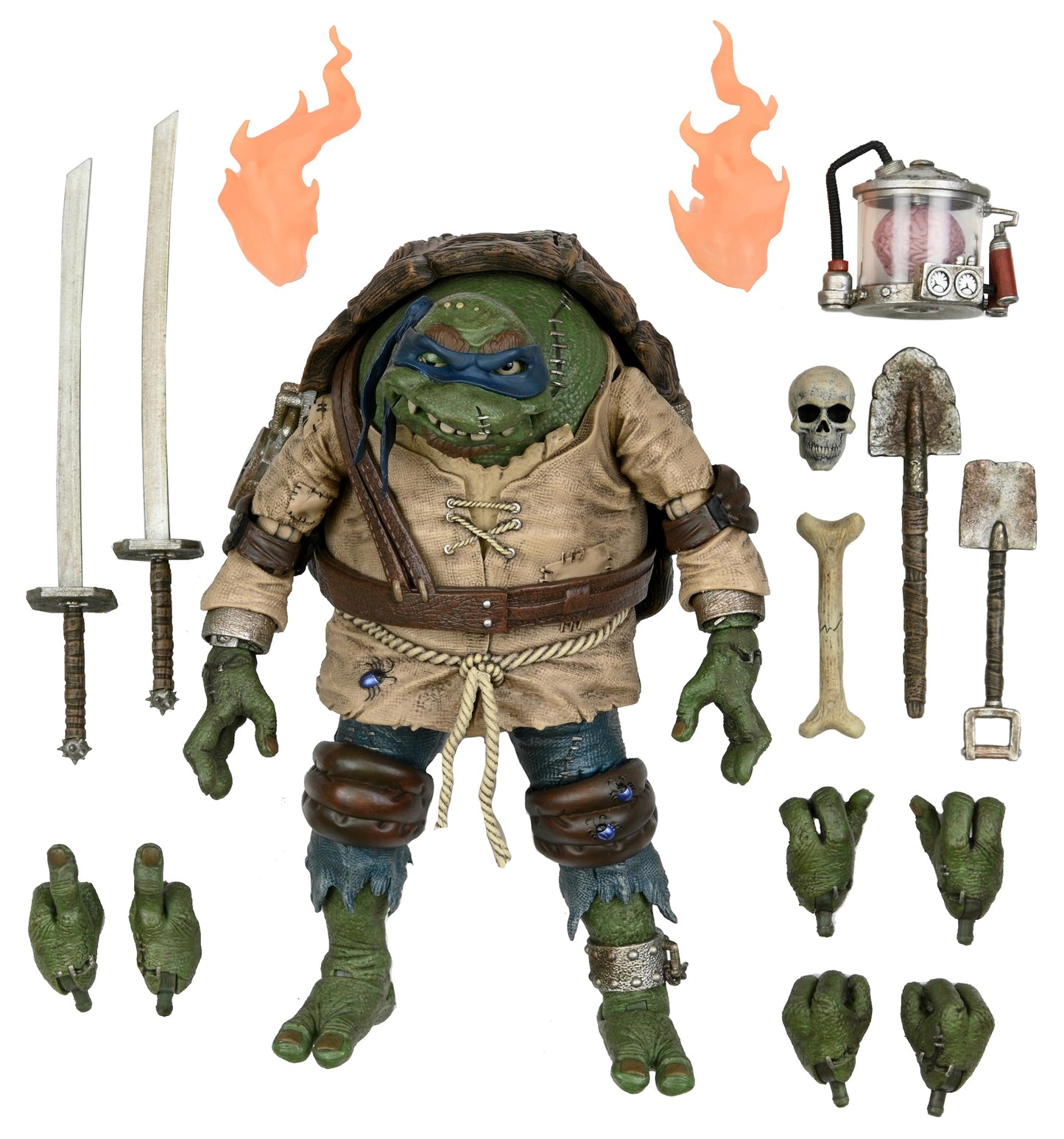 NECA Universal Monsters x TMNT 7-Inch Leonardo Hunchback Action Figure — Ultimate Collectible