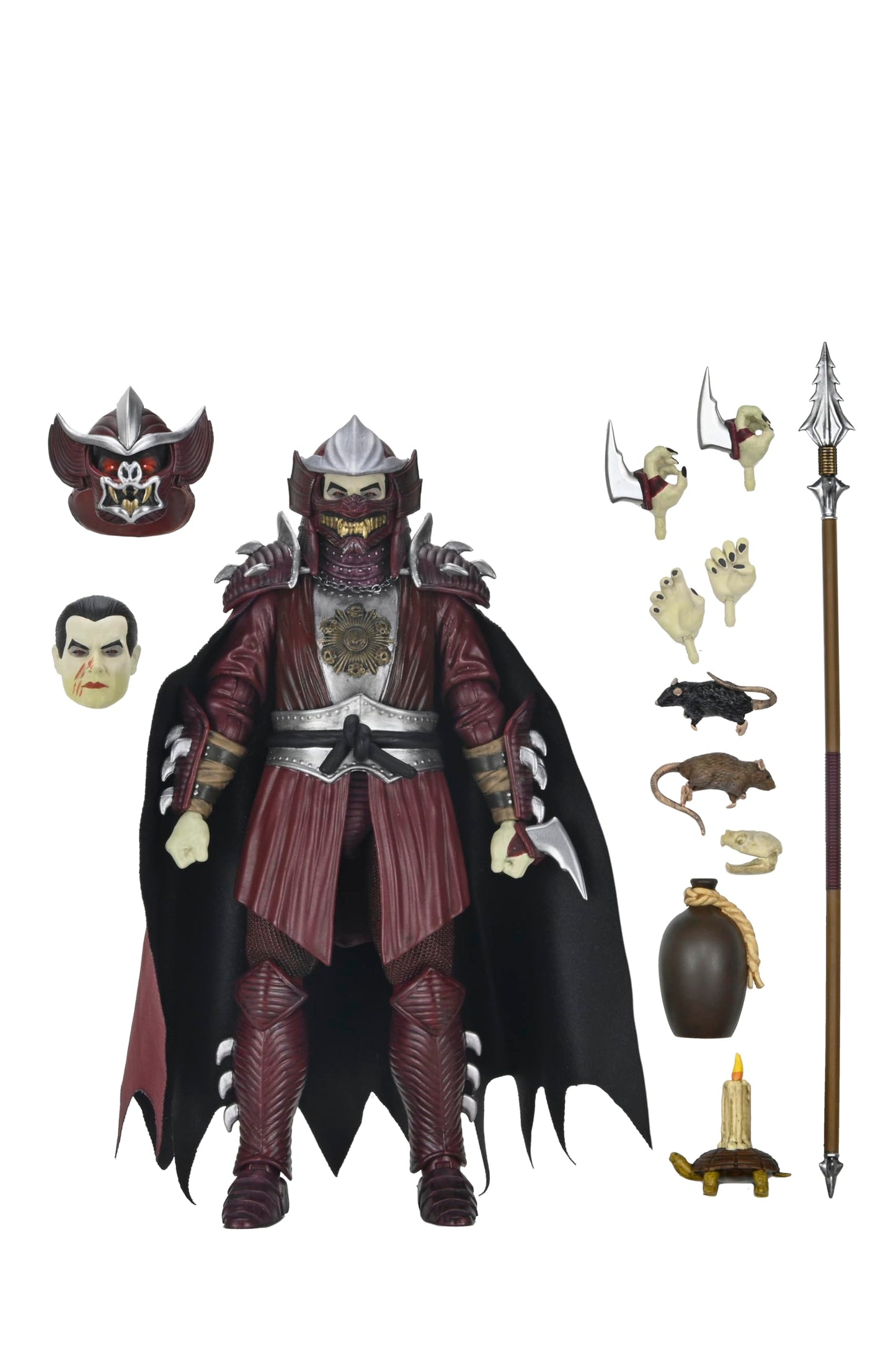 NECA Universal Monsters x TMNT Shredder as Dracula Crimson 7-Inch Figure Collectible