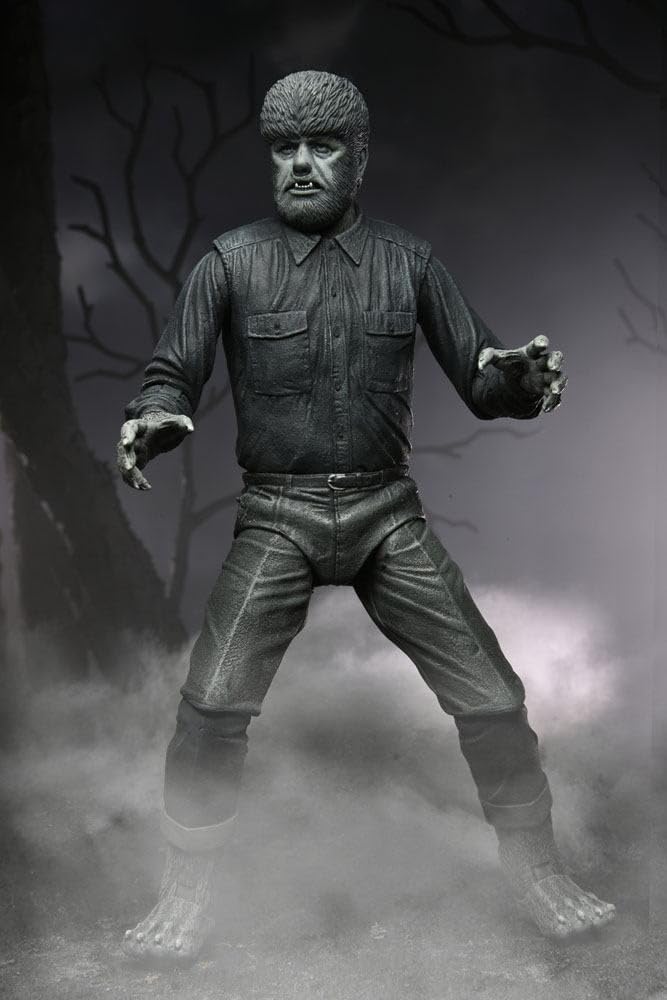 NECA Universal Monsters Ultimate Wolf Man B&W 7-Inch Figure | Lon Chaney Jr.