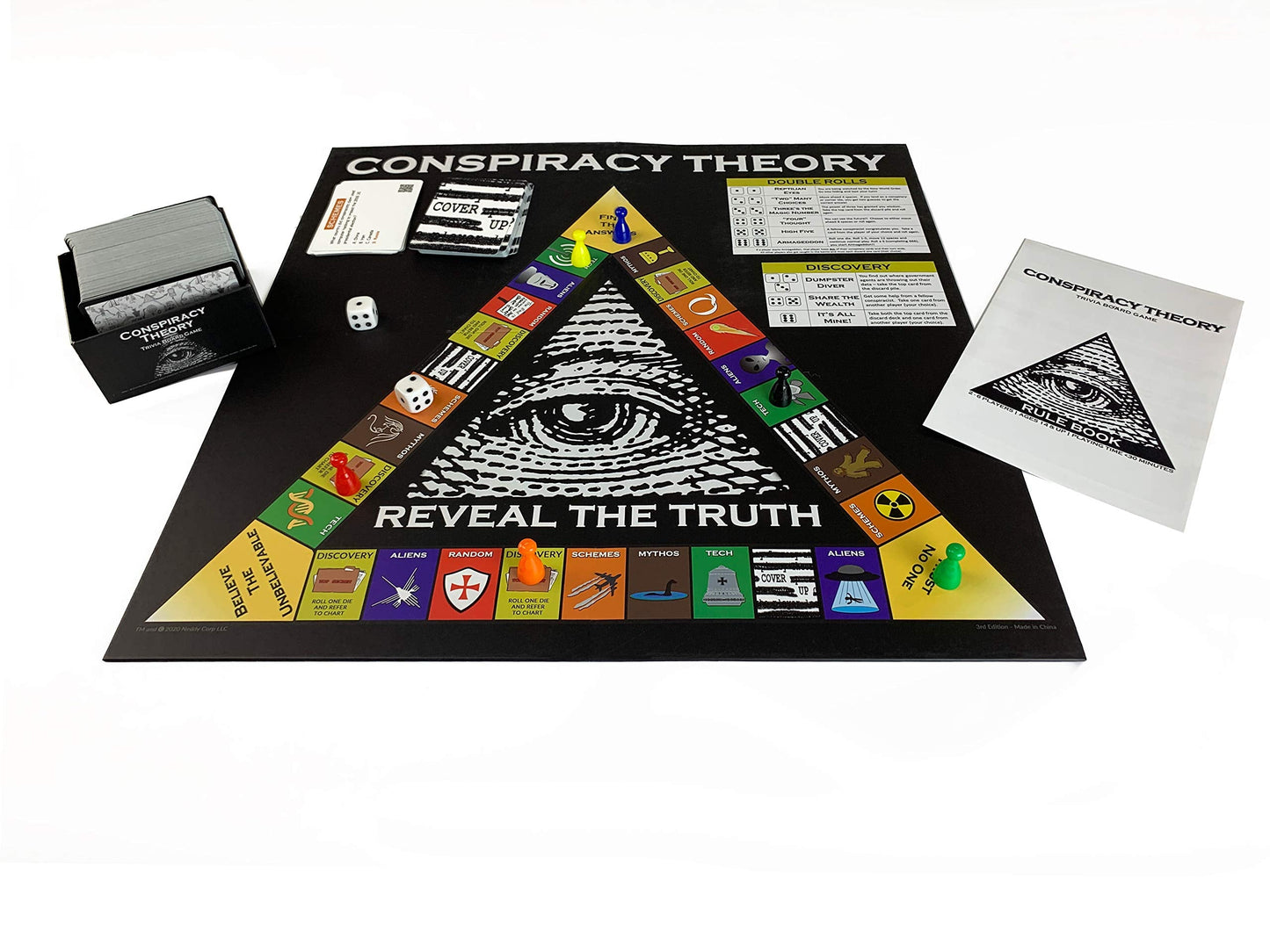 Neddy Games Conspiracy Theory Trivia Board Game – 3rd Edition