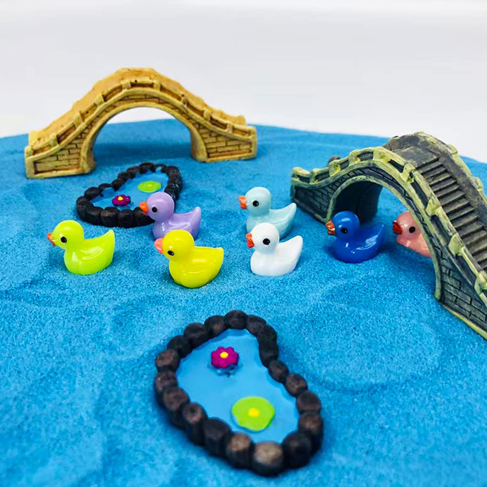 Neec 110 Pcs Mini Resin Ducks – Dollhouse & Fairy Garden Mini Figures