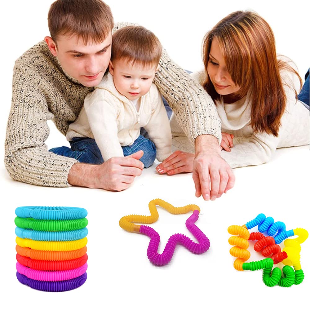 Neec Pop Tubes 14-Pack – Fidget Toys for Kids & Adults | Sensory Play & Stress Relief