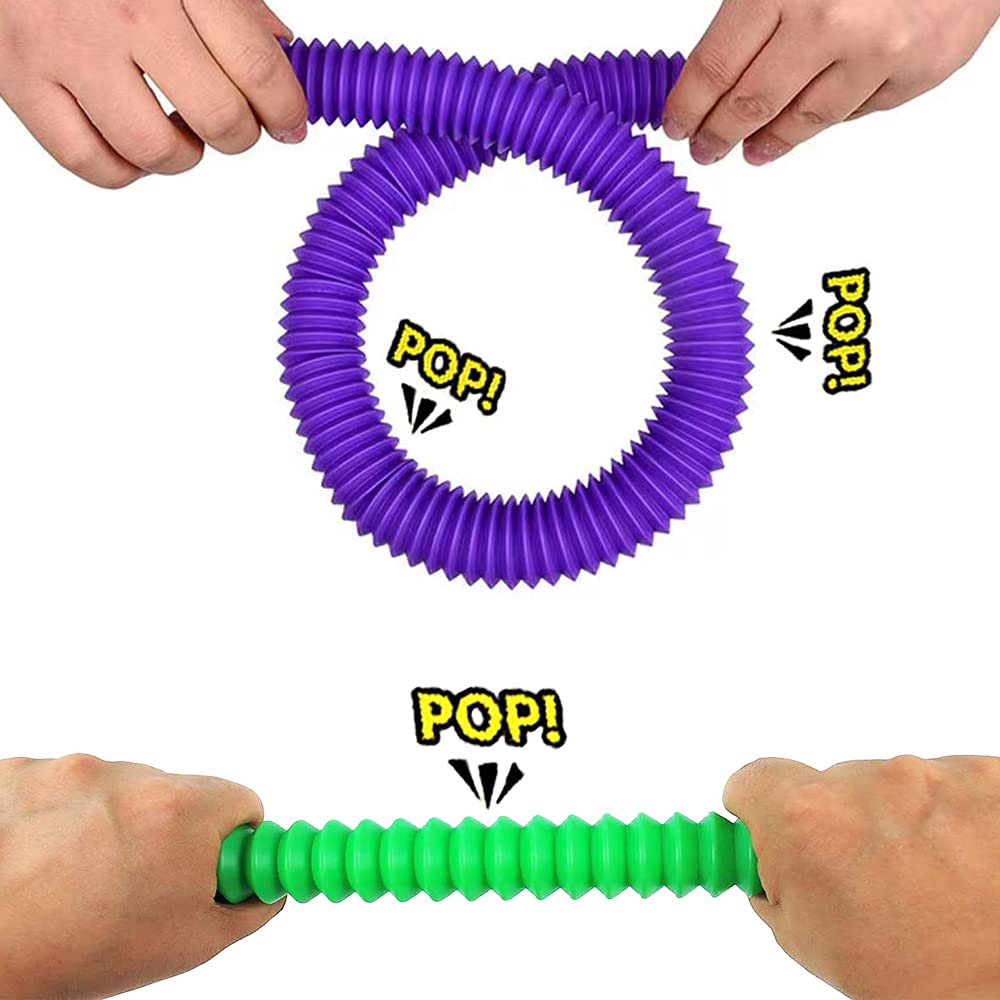 Neec Pop Tubes 14-Pack – Fidget Toys for Kids & Adults | Sensory Play & Stress Relief