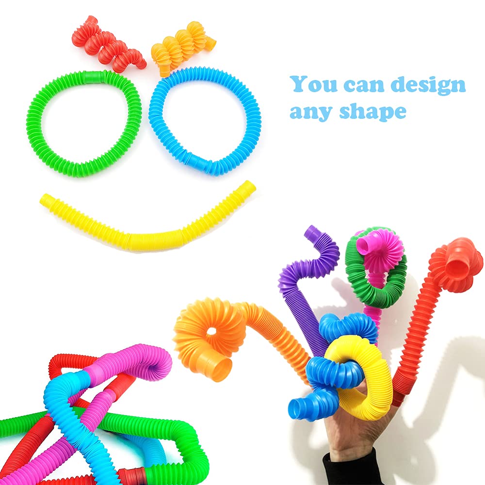 Neec Pop Tubes 14-Pack – Fidget Toys for Kids & Adults | Sensory Play & Stress Relief