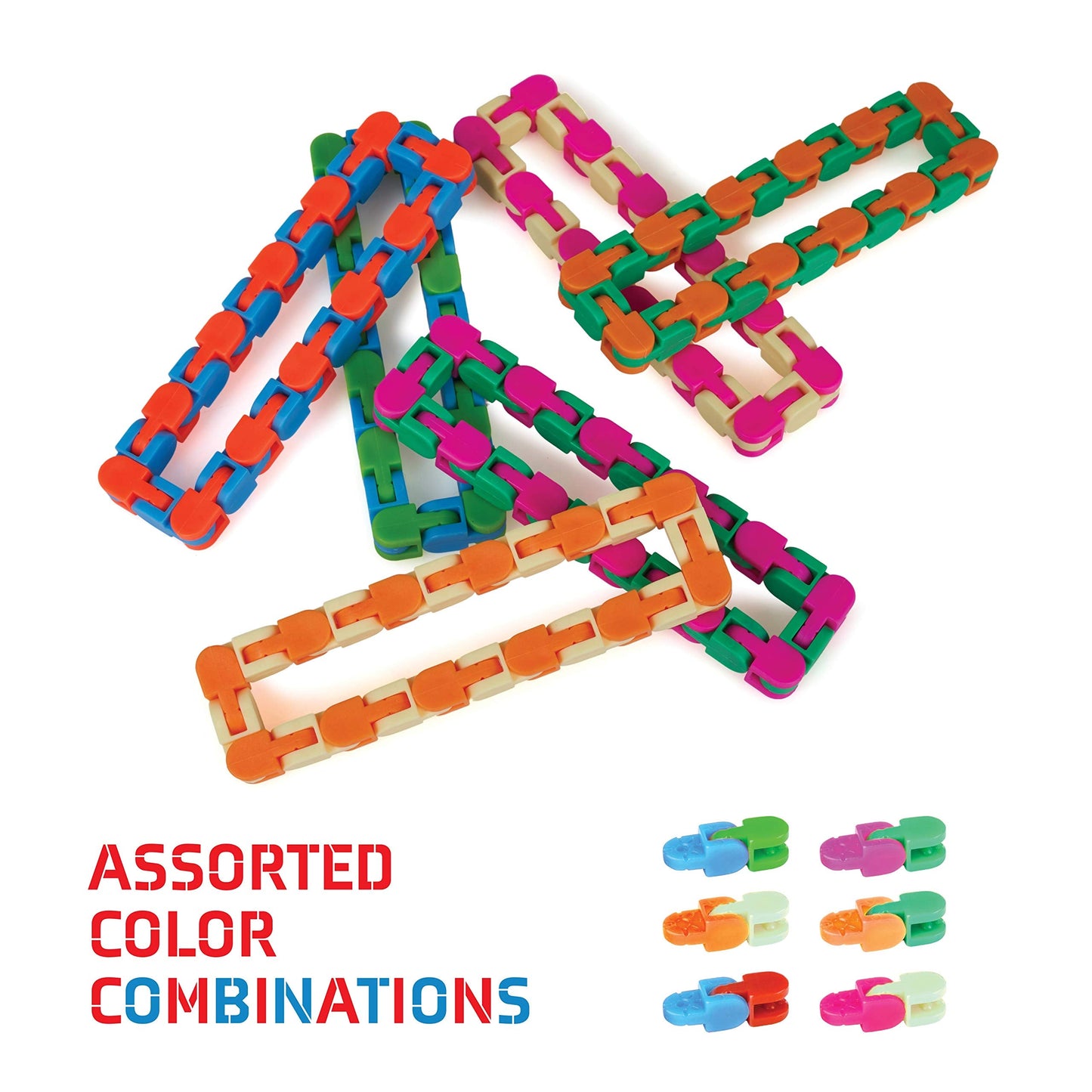 Neliblu Wacky Tracks 6 Pack – Sensory Fidget Toys for Focus & Stress Relief
