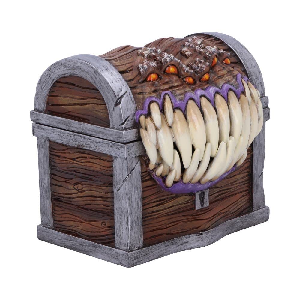 Nemesis Now Dungeons & Dragons Mimic Dice Storage Box – Officially Licensed Resin, Hand-Painted