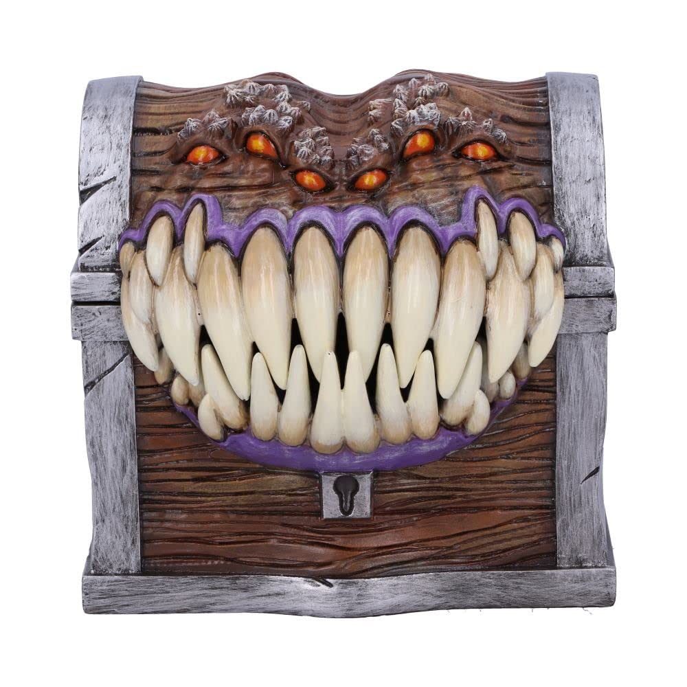 Nemesis Now Dungeons & Dragons Mimic Dice Storage Box – Officially Licensed Resin, Hand-Painted