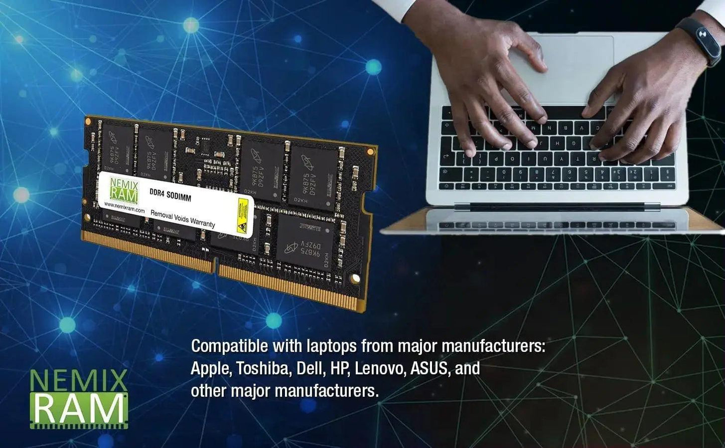 NEMIX RAM 16GB DDR-4 PC4-25600 for PCs – NEW