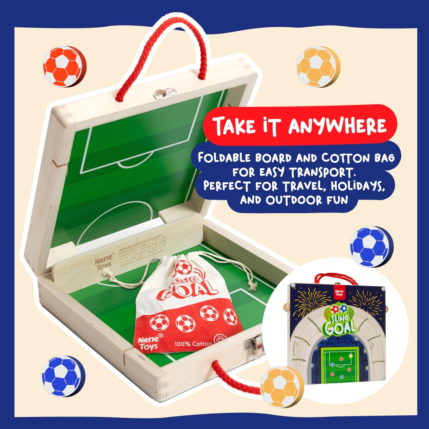 Nene Toys Sling Goal – Wooden Sling Puck Game for Kids & Adults | Portable, Fast-Paced Family Fun