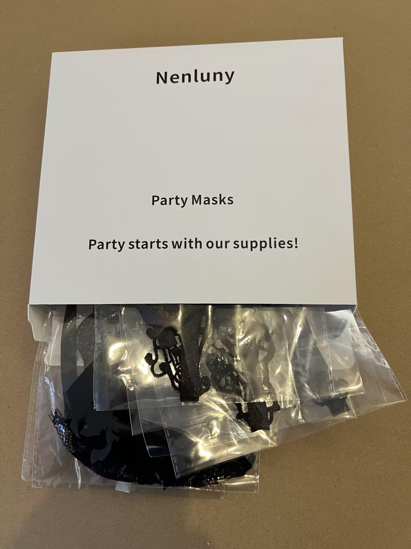 Nenluny 4pcs Black Lace Masquerade Masks for Women – Venetian Style Masks for Party, Prom, and Costumes