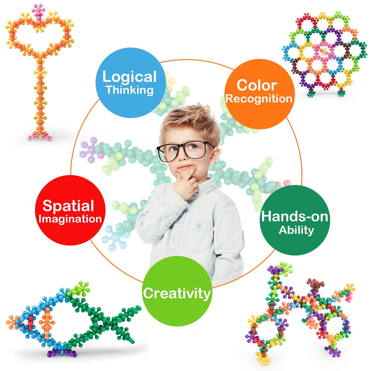 NEOACT 600 PCS Building Blocks – Interlocking Educational Toy for Preschoolers